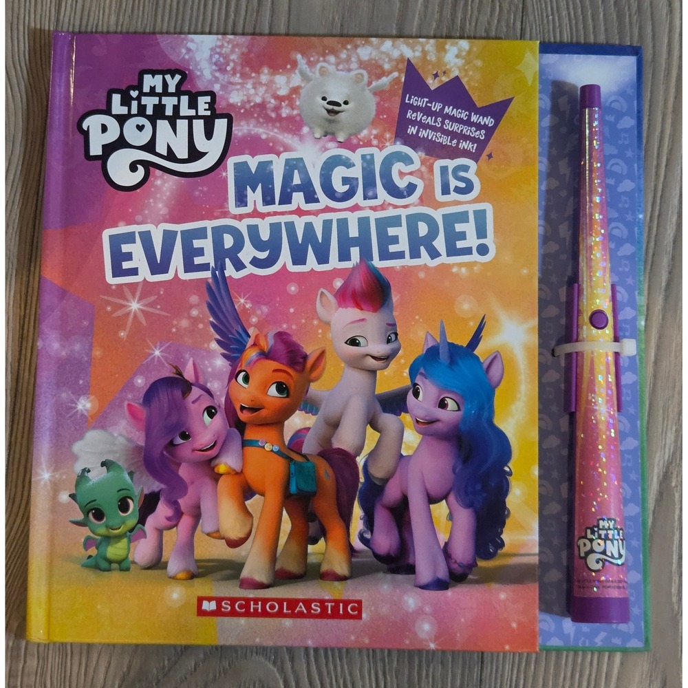 My Little Pony Magic is Everywhere Scholastic Book with Light-Up Magic Wand 2024